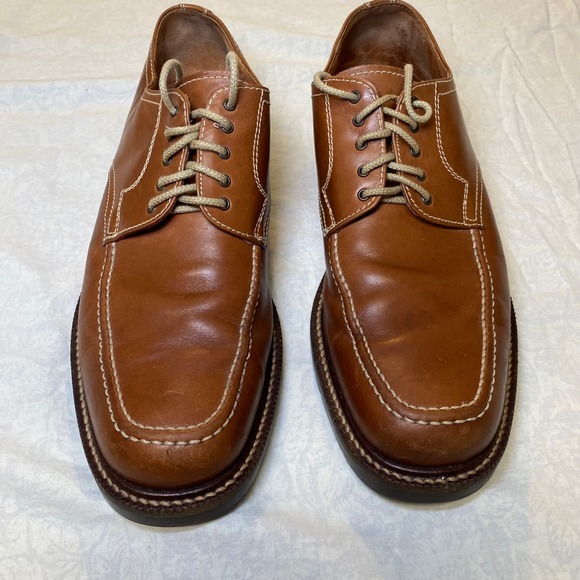 Johnston & Murphy Italy Leather Apron Toe Derby Oxford Shoes Mens 7 M Brown main image 7